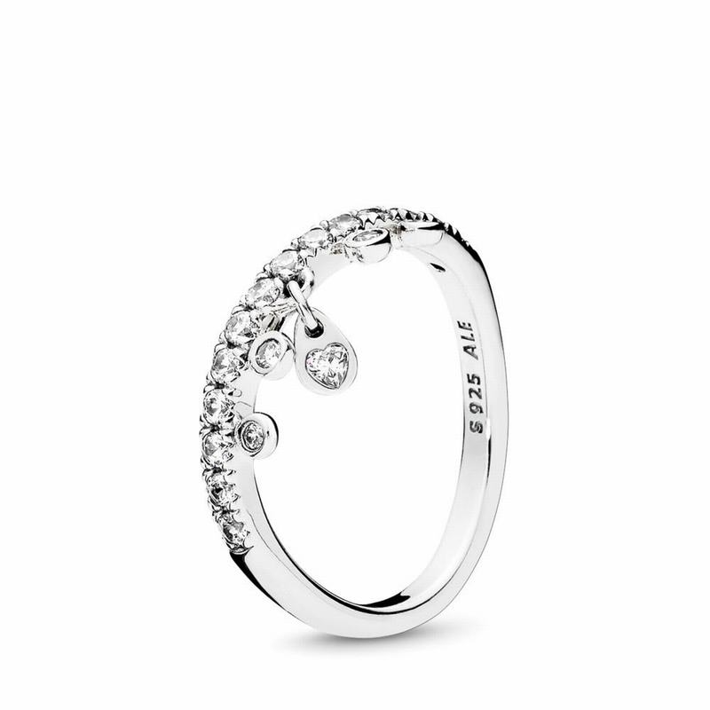 Pandora Chandelier Droplets Stackable Ring Outlet NZ, Sterling Silver (645812-MEG)